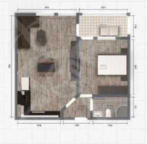 Двустаен обзаведен апартамент Коматево