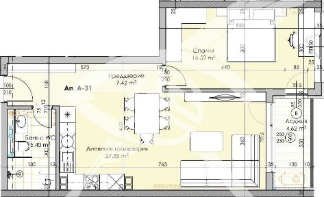 Двустаен апартамент Кършияка 441-15857