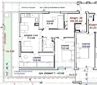 Тристаен апартамент в центъра на Бургас 46222