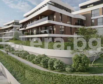 Двустаен апартамент с морска панорама в затворен комплекс в с. Топола