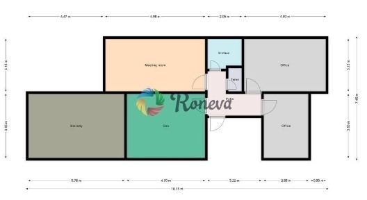 Офис в Варна-Левски площ 120 кв. м цена 1500 лева