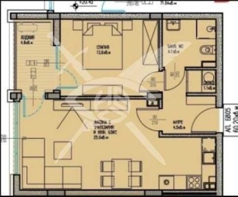 Двустаен апартамент в Мадика 819-24385