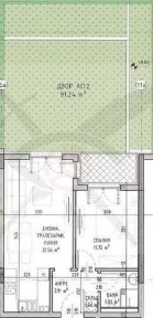 Двустаен апартамент в жк. Малинова долина № 84350