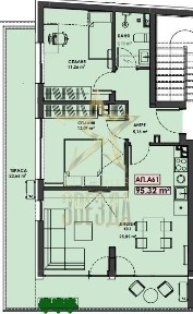**3-стаен 6/6 с голяма тераса, пред акт 16**