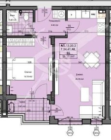 Двустаен апартамент Кършияка 629-20258