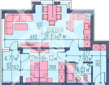 Двустаен апартамент Изгрев 425-15504