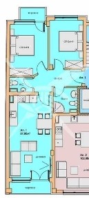 Тристаен апартамент Съдийски 701-22105