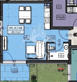 1-стаен в Пазарджик, област-гр. Велинград площ 46 цена 41700