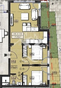 3-стаен в Пазарджик, област-гр. Велинград площ 82 цена 74200