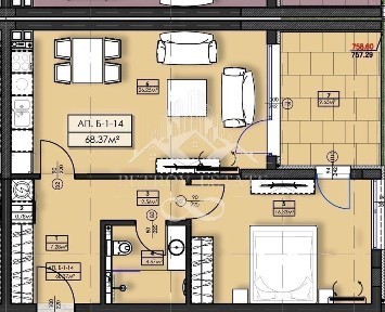 2-стаен в Пазарджик, област-гр. Велинград площ 78 цена 70550