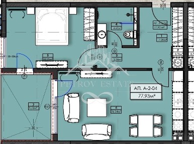 2-стаен в Пазарджик, област-гр. Велинград площ 89 цена 89400