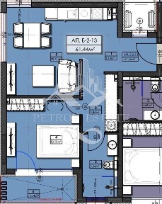 2-стаен в Пазарджик, област-гр. Велинград площ 70 цена 70500