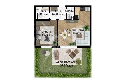 С АКТ 16! Двустаен апартамент в Беломорски! 85229