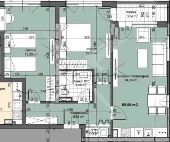 оф. 23803 Тристаен обзаведен/ Тракия