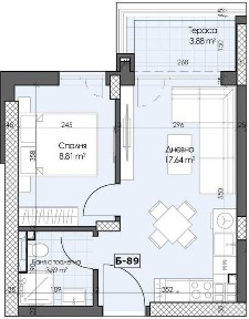 ТОП ЦЕНА! Двустаен апартамент кв. Гагарин