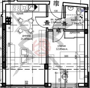Двустаен апартамент в района на Левски - 72326