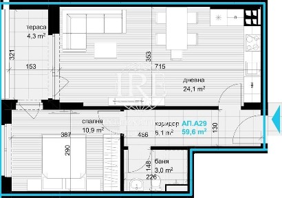 2-стаен в Варна-Аспарухово площ 68 цена 124900