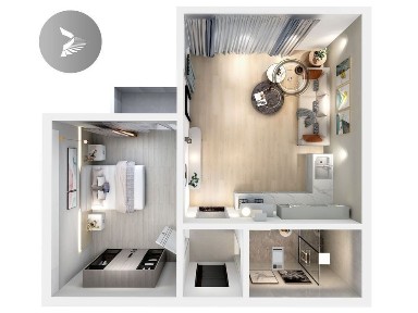 Двустаен-М-т Пчелина-Тухла-Юг