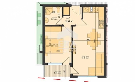 Предстоящ строеж ! Двустаен имот за продажба район ВЪЗРАЖДАНЕ IV