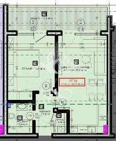 2-стаен в Пазарджик, област-гр. Велинград площ 79 цена 90100