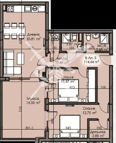 Тристаен апартамент в Изгрев 919-26981