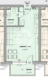 Едностаен апартамент в к-с Ла Мер Даймънд, гр. Свети Влас