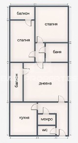 3-стаен в София-Люлин 3 площ 86