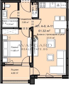 оф. 24776 Просторен двустаен в малка сграда/ Остромила