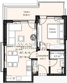 оф. 24775 Двустаен апартамент в малка сграда/ Остромила