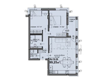 3-стаен в София-Люлин 5 площ 99 цена 171800