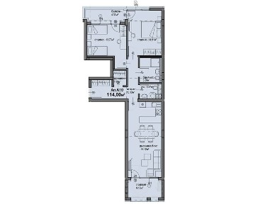 3-стаен в София-Люлин 5 площ 114 цена 191600