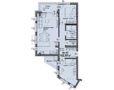 3-стаен в София-Люлин 5 площ 102 цена 167500