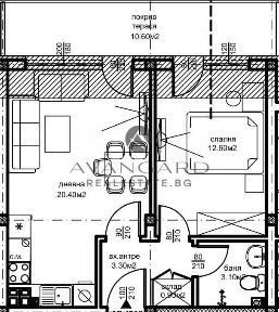 оф. 23012 АКТ 14! Двустаен апартамент Остромила