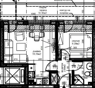 Двустаен южен апартамент - кв. Остромила / МАЛКА СГРАДА