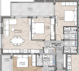 Тристаен апартамент НОВА СГРАДА с АКТ 14 кв. Кършияка