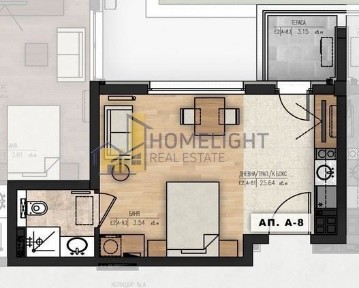 Едностаен апартамент в кв. Младост 1А