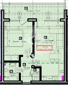 2-стаен в Пазарджик, област-гр. Велинград площ 82 цена 94000