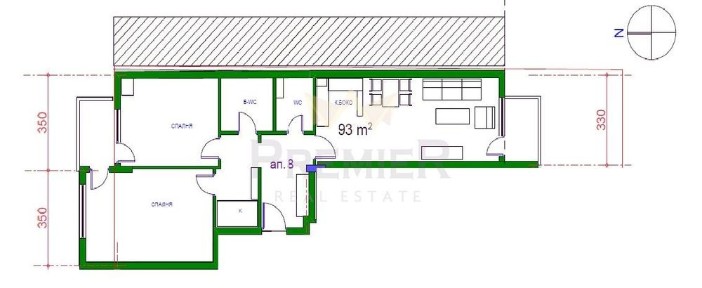 3-стаен в София-Център площ 117 цена 210006
