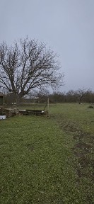 Едноетажна тухлена къща с равен двор в село Добри дял