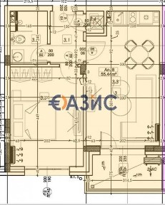 2-стаен апартамент на 3-ти етаж, Ария, Равда, България - 75,83 кв. м.