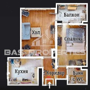 2-стаен в София-Зона Б5 площ 63