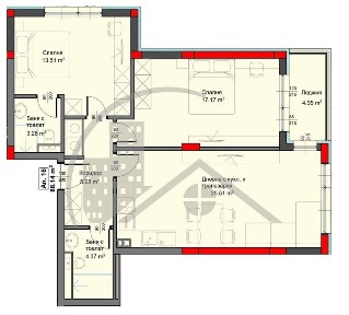 3-стаен в Варна-Аспарухово, НС, Панорама море