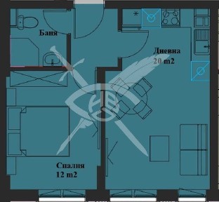 Двустаен апартамент в ж. к. Банишора № 55232