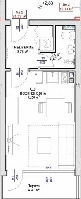 Продава се студио, 37 квадрата, гр. Балчик/ Овчаровски плаж