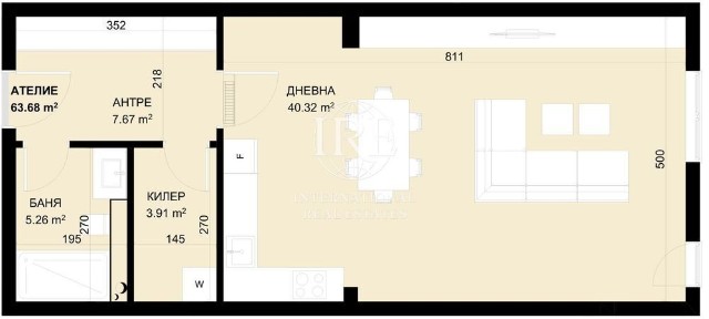 1-стаен в Варна-м-т Св. Никола площ 64 цена 96000
