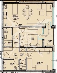 Тристаен апартамент в Мадика 819 - 28617