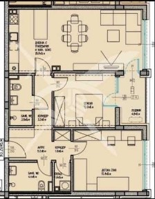 Тристаен апартамент в Мадика 819 - 28617