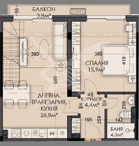 Тристаен апартамент в кв. Виница - 426-15267