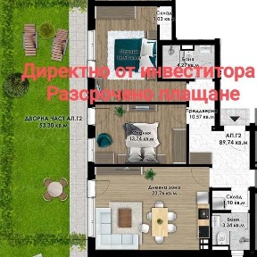 Тристаен с двор, 157 кв. м., Кючук Париж