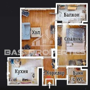2-стаен в София-Зона Б5 площ 63